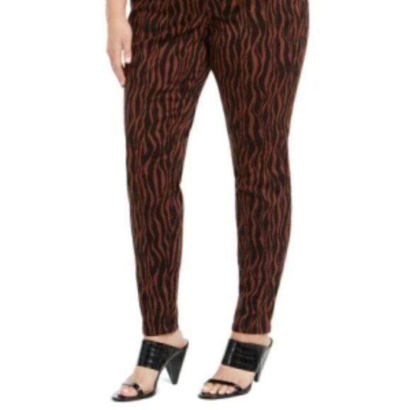 INC Tiger Print Mid Rise Skinny Jeans Sz 28W - Picture 10 of 11